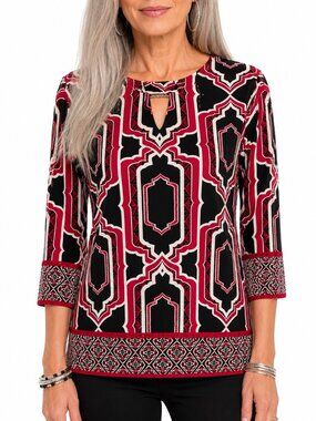 JM Collections Printed Top
